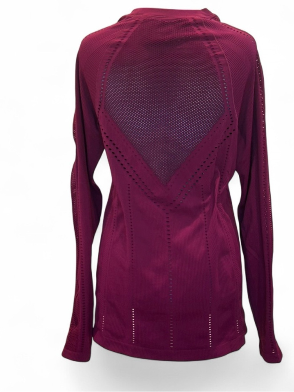 Athleta Raspberry Perforated Athletic Pullover - Picture 2 of 6